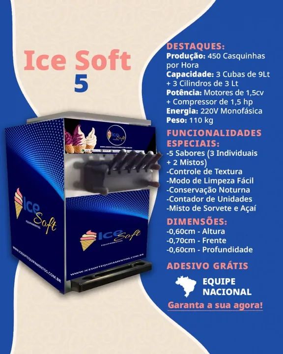 Máquinas de sorvete expresso e de Açaí  - Foto 3