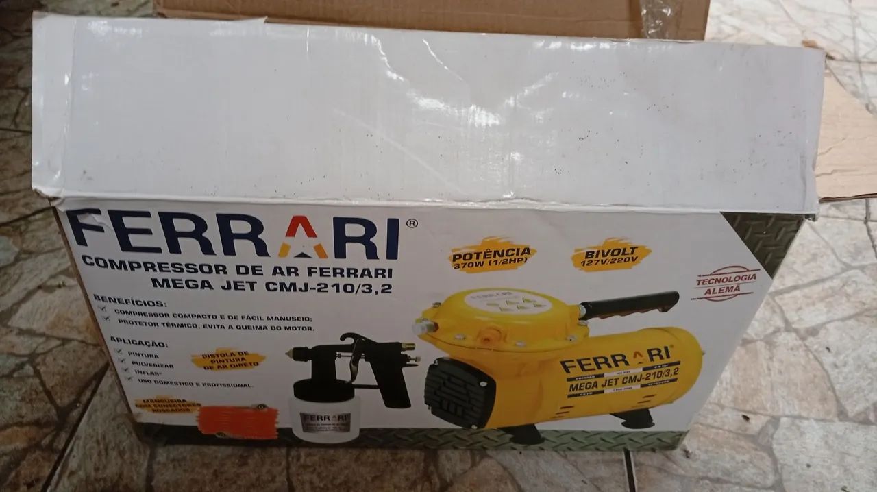 Compressor de Ar Ferrari Mega Jet CMJ-210/3,2 Bivolt