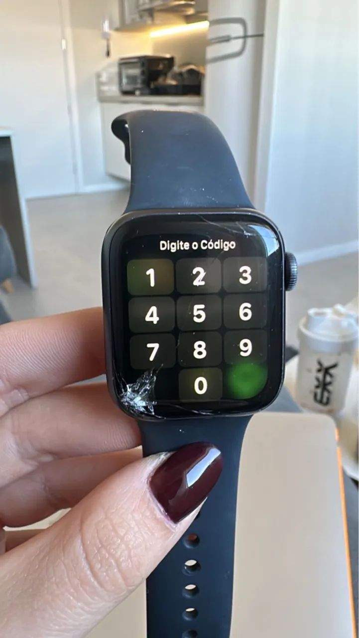 apple watch series 5 tela trincada 