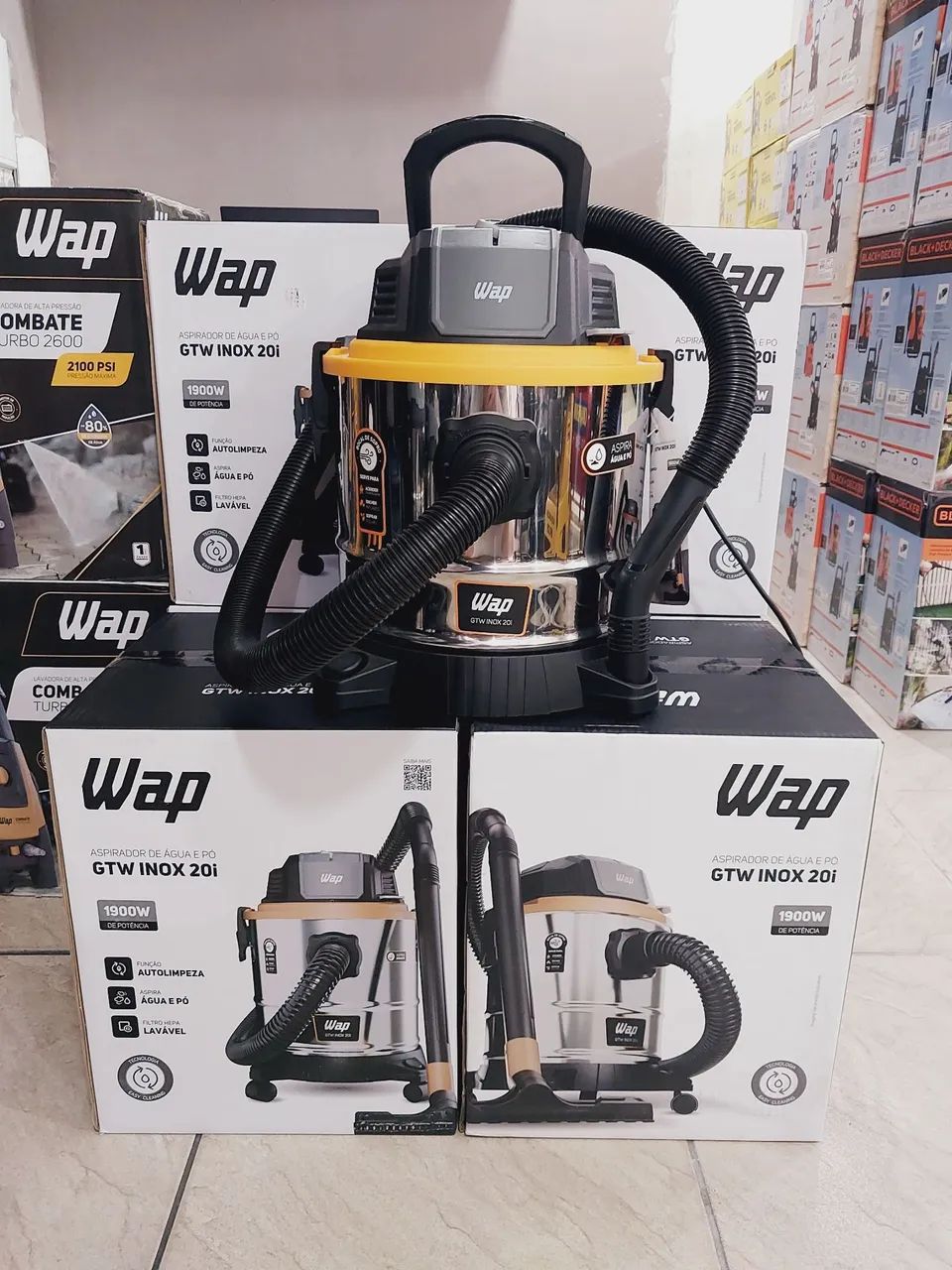 Aspirador de Água e Pó GTW INOX 20i - 1900W Wap Promoção