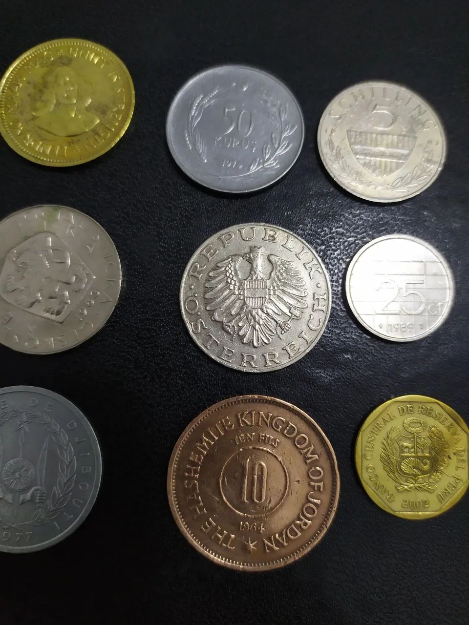 Coleção de Moedas internacionais antigas 12 peças  - Foto 2