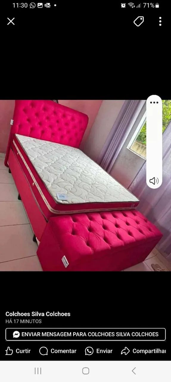 Cama Box Casal + Cabeceira +baú recamier 