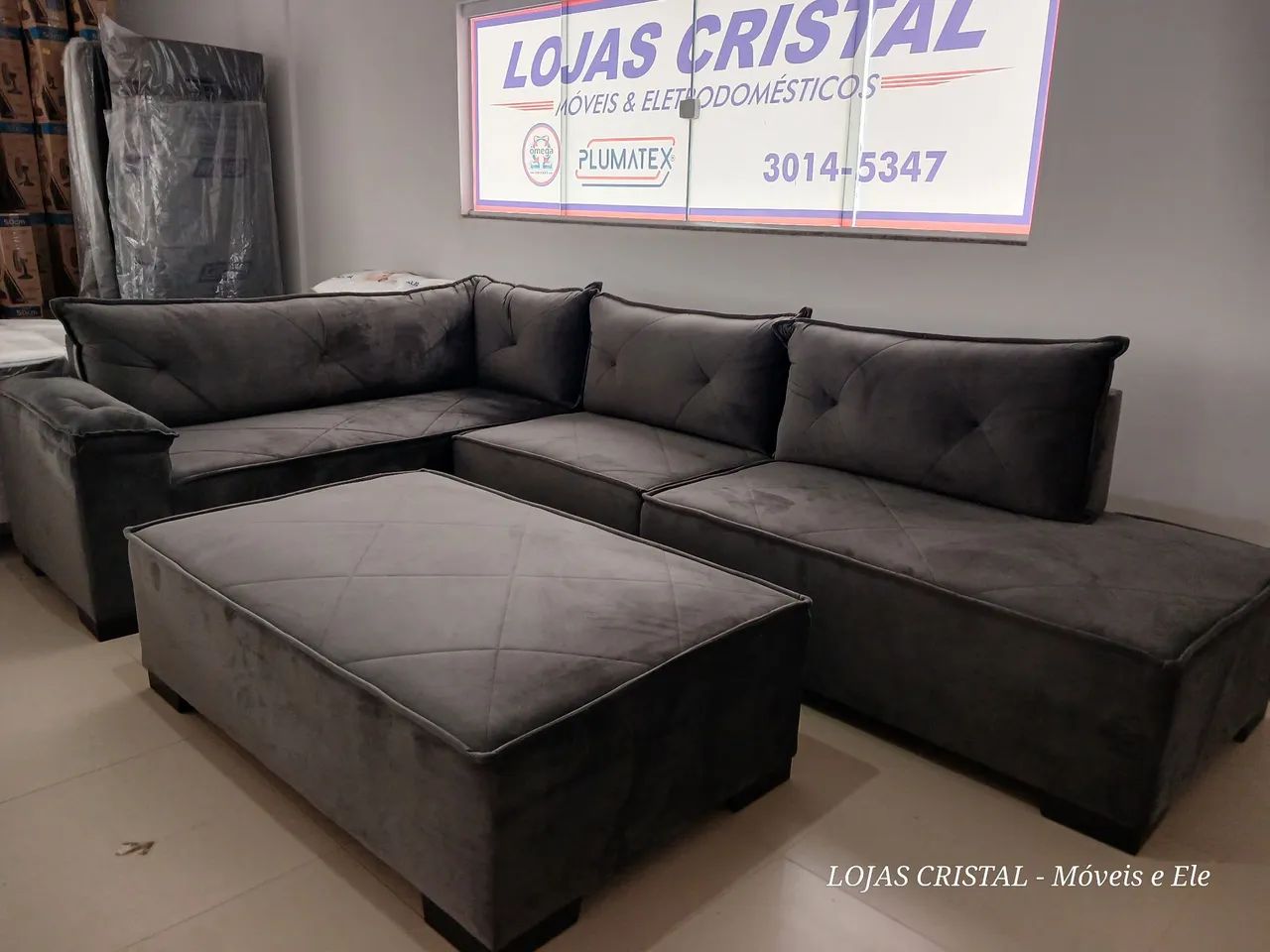 Sofá de Canto Cinza - Novo! - Foto 5