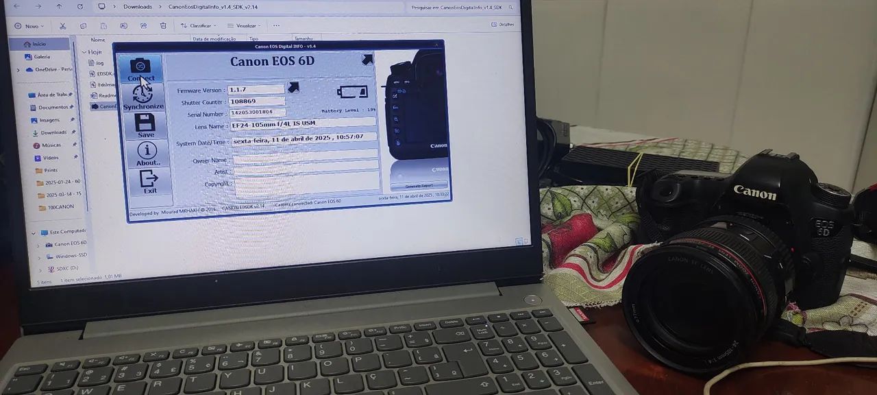 Câmera Canon 6D com lente 24-105mm f/4 - Foto 5