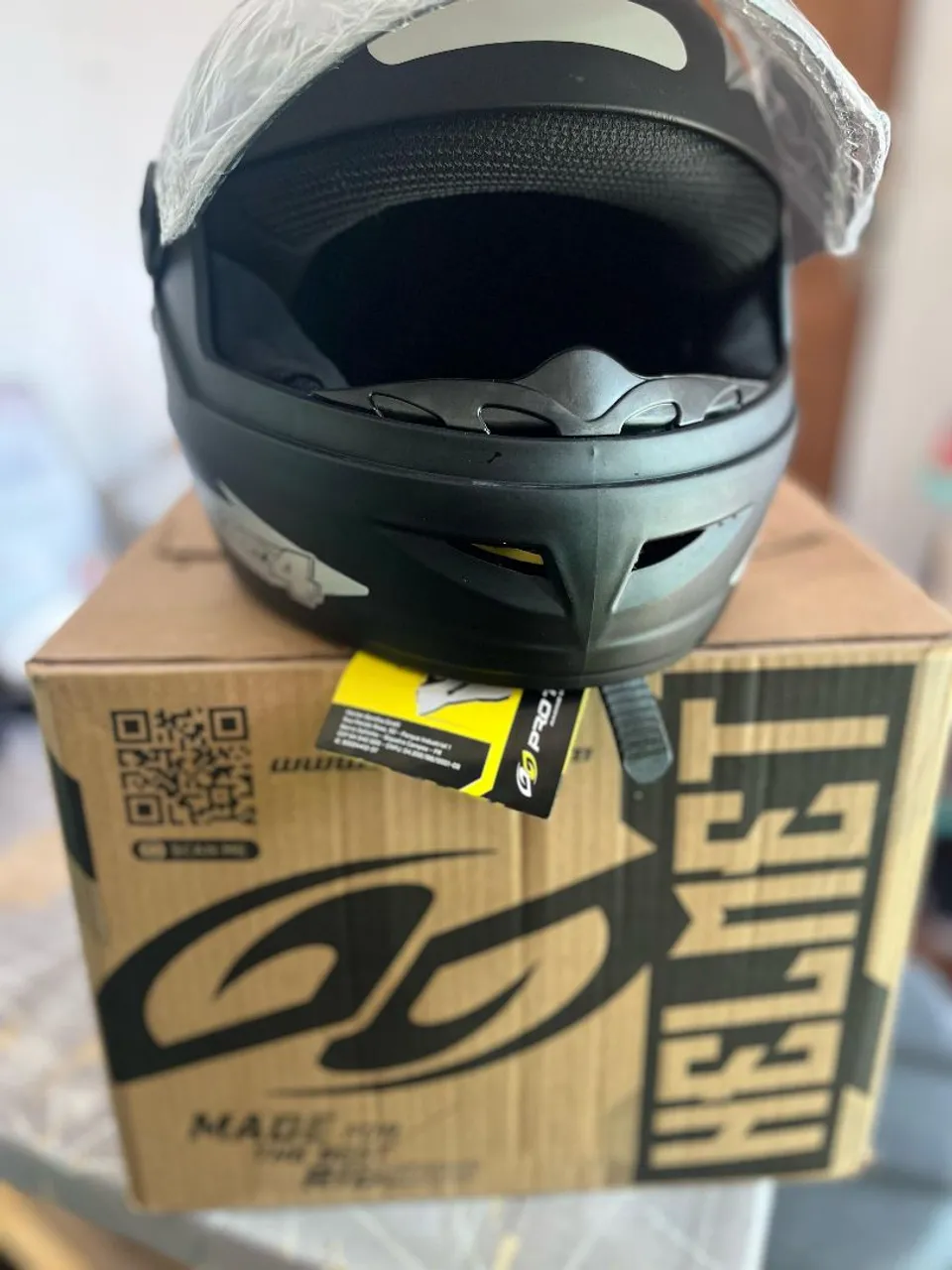 Capacete de Moto - Preto - Novo