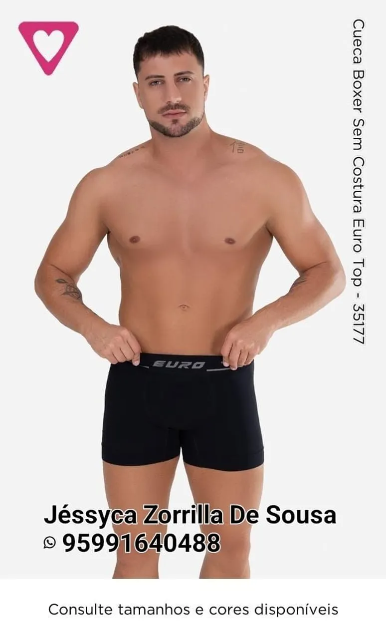 Cueca Boxer Sem Costura Euro Top