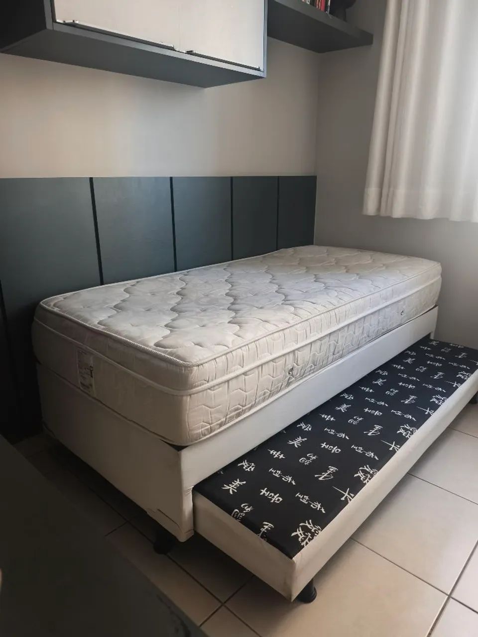  Cama box com cama auxiliar+colchão master springs solteiro Ortobom  - Foto 3
