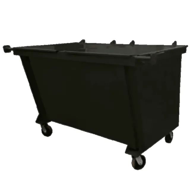 Container Metálico de Lixo 1600L com Rodízios - SUPER RESISTENTE!