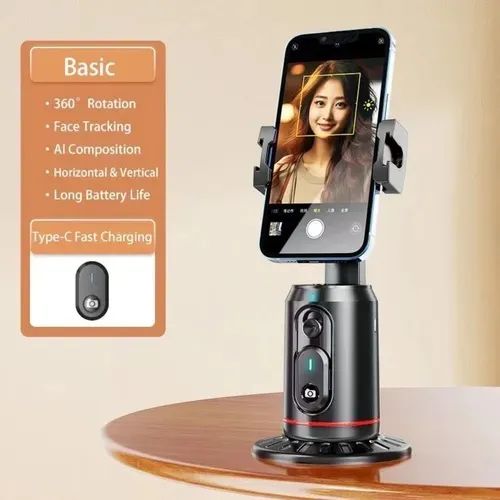 Suporte inteligente com rastreamento facial automático 360°