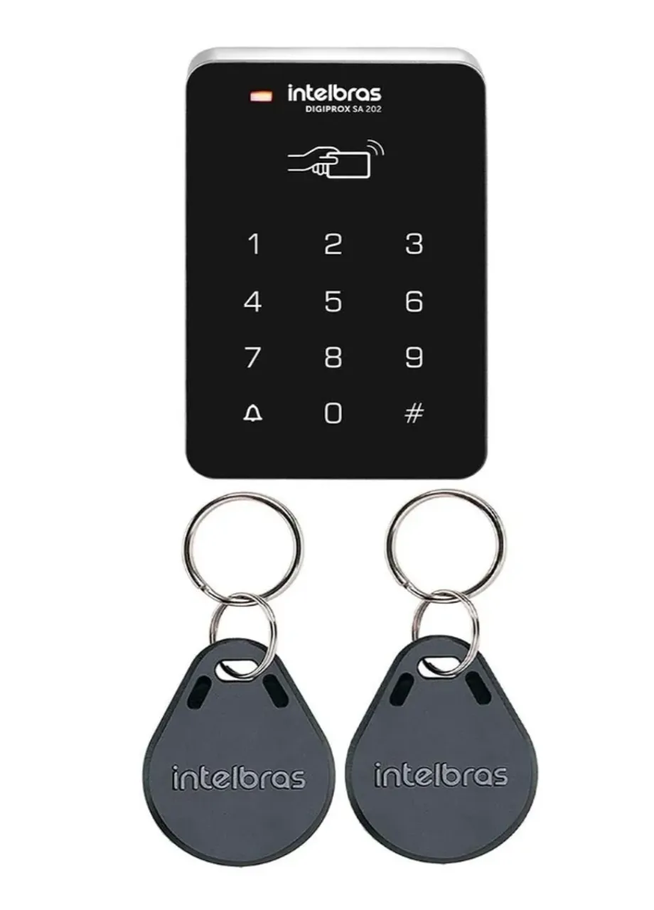 Controle De Acesso Digiprox Sa202 + 2 Chaveiros Th1000 Tag