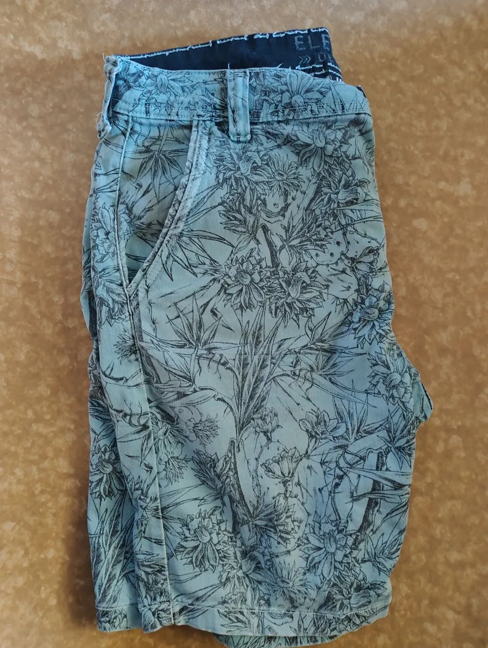 Shorts Estampado Floral Azul