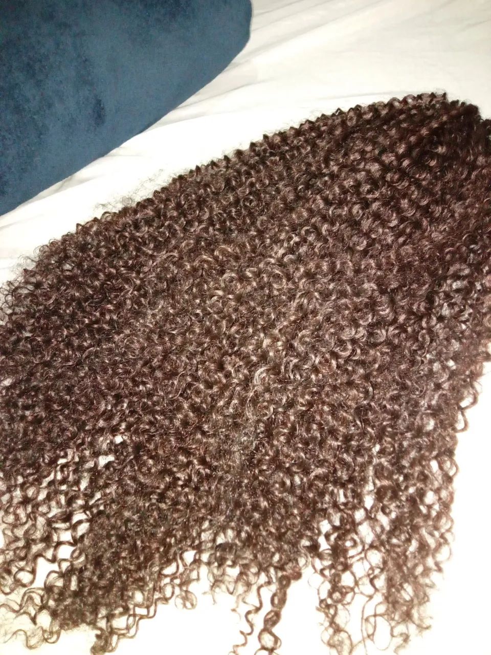 Cabelo Rabo de Cavalo Cacheado Castanho