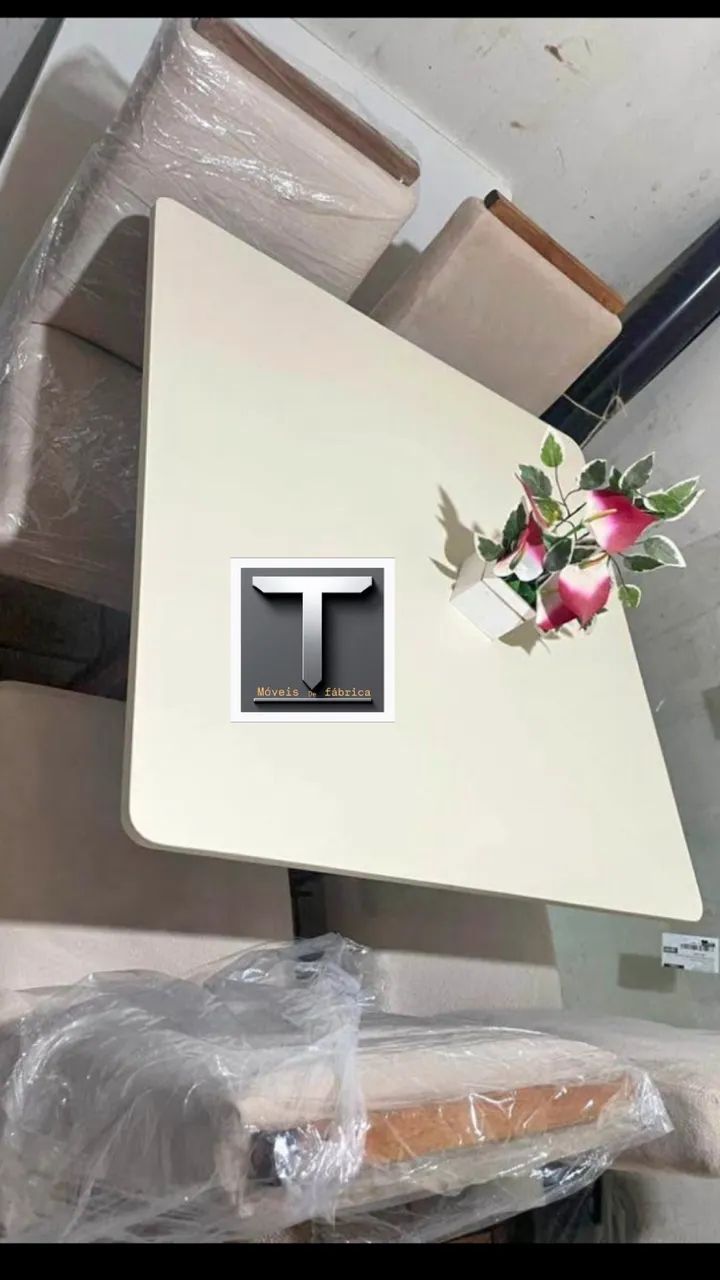 Mesa de jantar 4 cadeiras em promoção novas!! - Foto 4