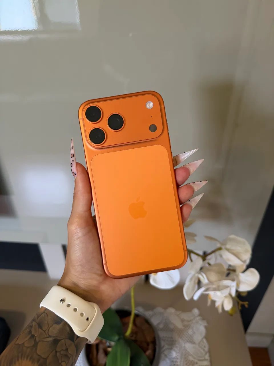 iPhone 17 Pro Max Titânio Laranja Garantia Apple - Foto 3
