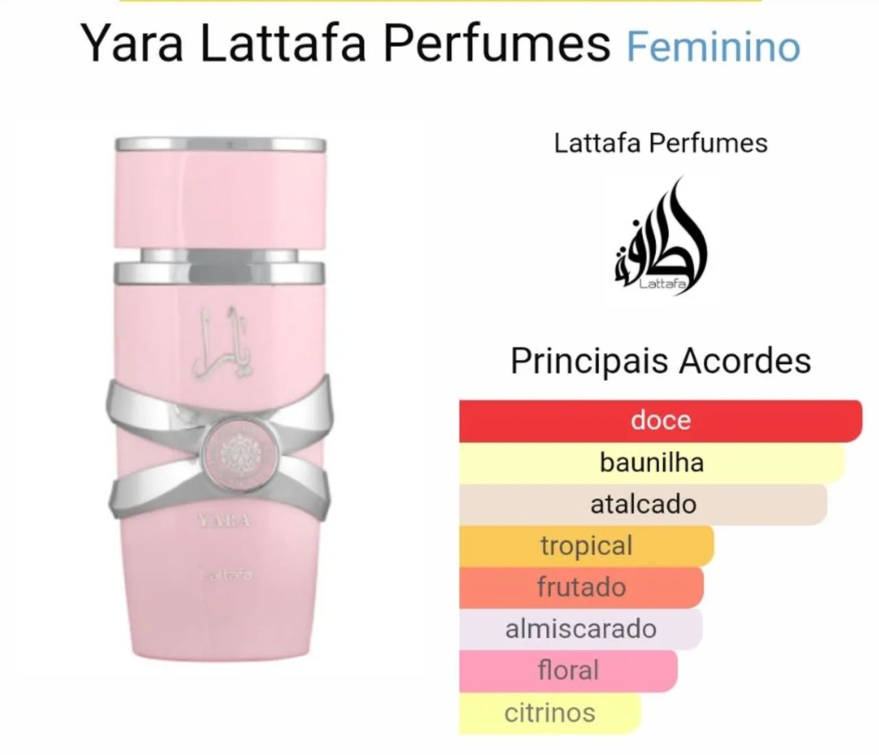 Perfume Árabe Yara Rosa Lattafa - 100 % Original - lacrados  - Foto 2