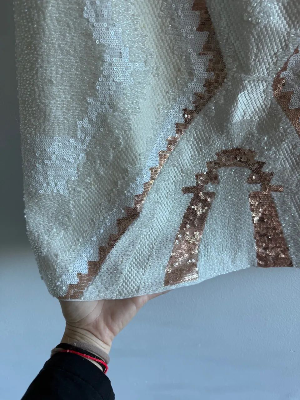 Saia com paetês e detalhes em rose gold - Foto 2