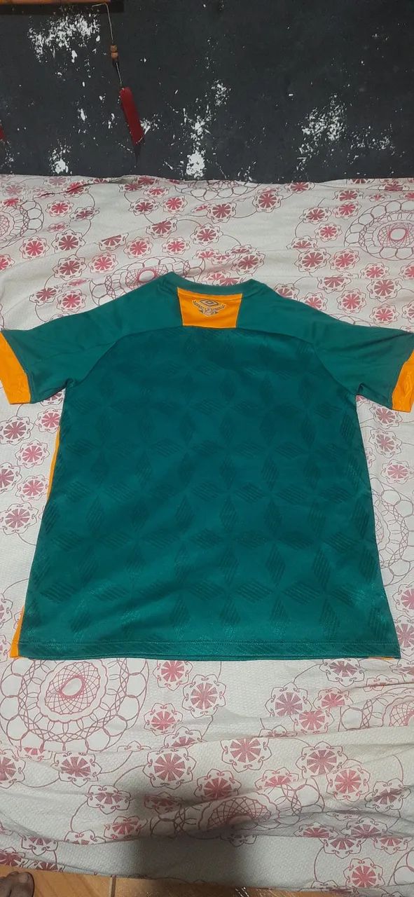 Camisa de Futebol Verde e Laranja