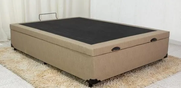 Cama Box com Baú - Bege DIRETO DA FÁBRICA PROMOÇÃO