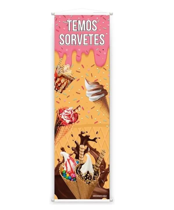 Banner de sorvete expresso