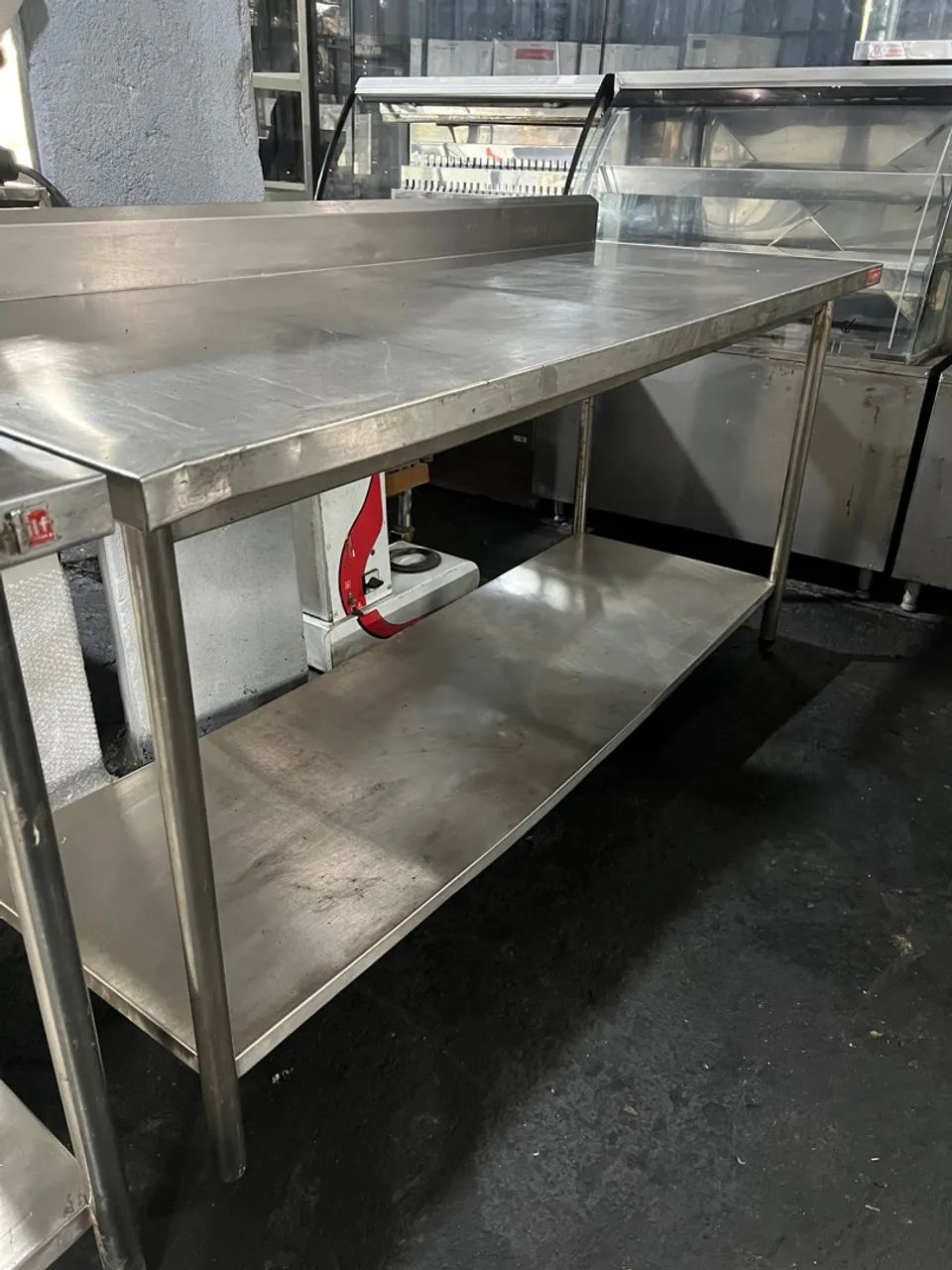 Mesa inox/ bancada aço inox 304 sulfisa 1,80x70 - Foto 4