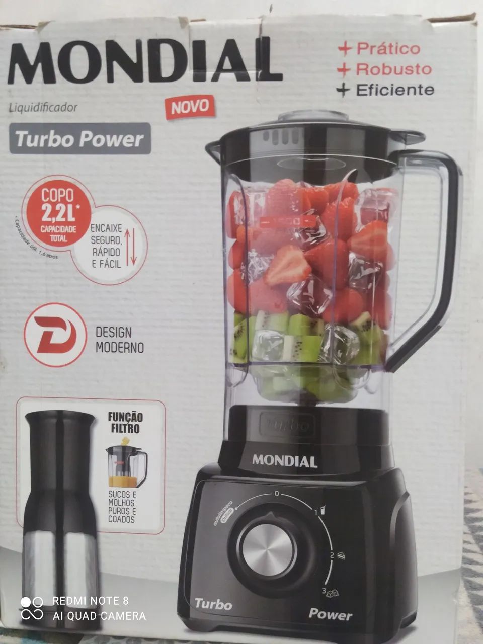 Liquidificador Mondial Turbo Power 2,2L - Novo