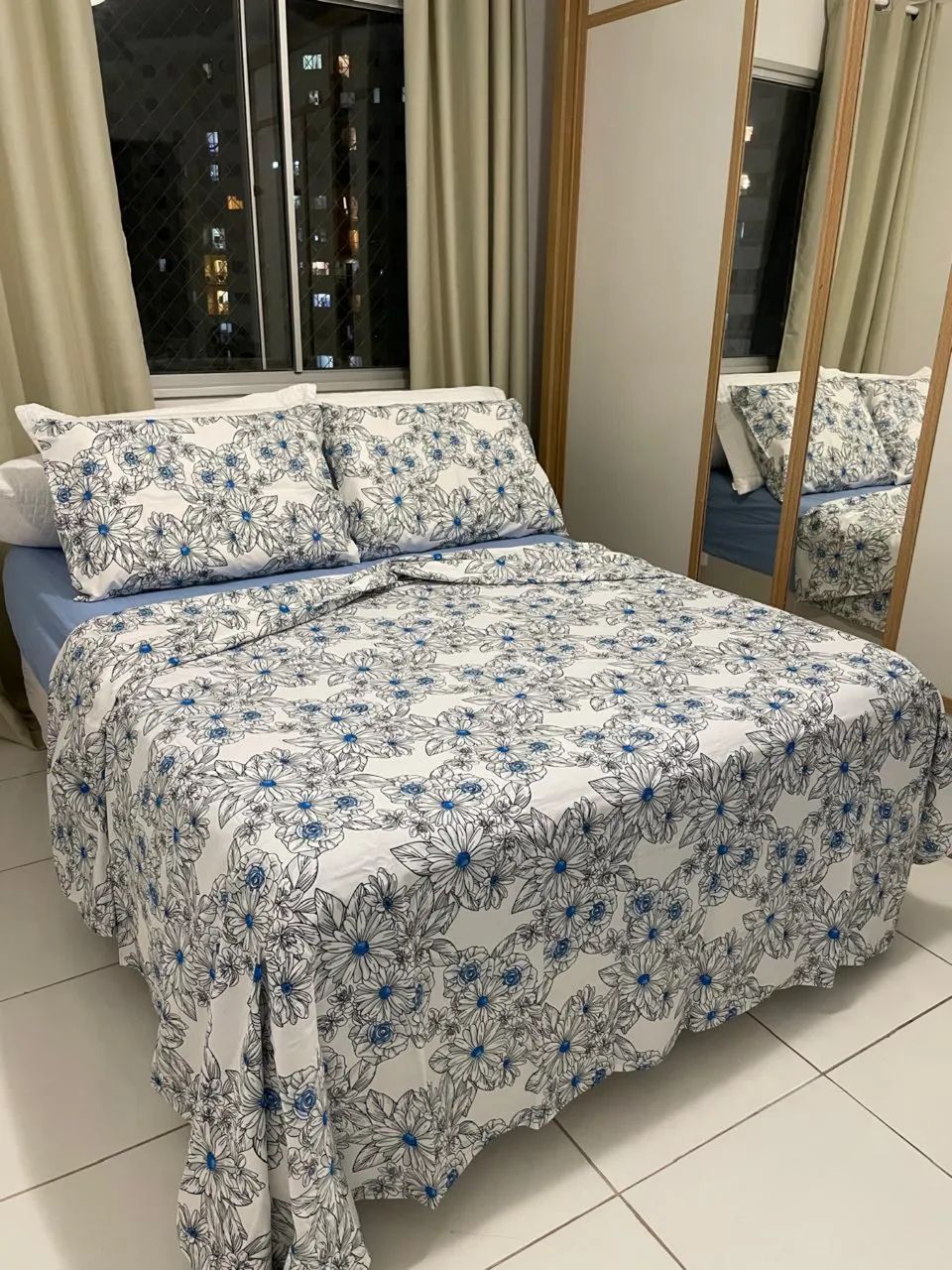 Kit lençol casal 4 peças 100% algodão - super macio e com ótimo acabamento