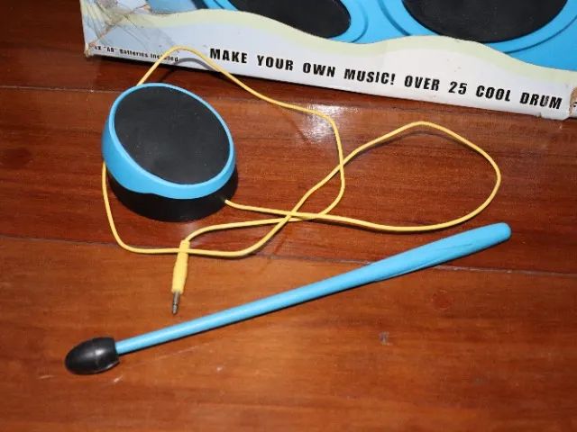 Bateria de brinquedo antiga Drum Pad Groovy Beat - Foto 4