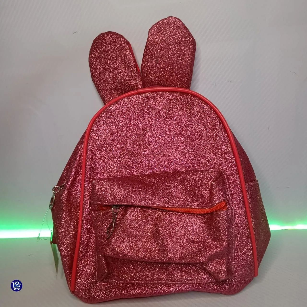 Mochila Rosa Glitter com orelhas de coelho - Foto 4