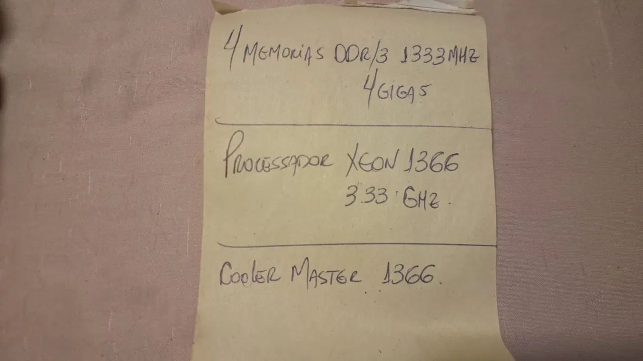 Processador Xeon 1366, fonte e memórias 