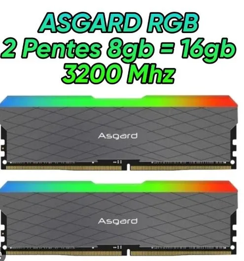 Memória RAM Asgard RGB 16GB (2x8GB) 3200MHz
