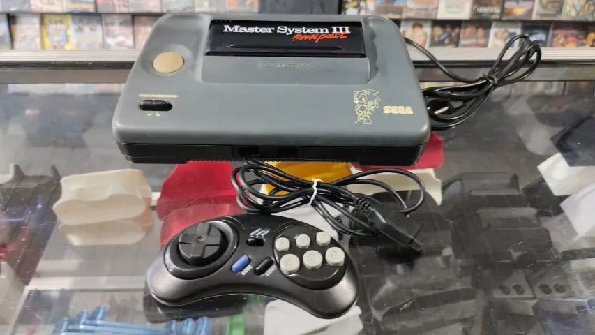 Master System L1 Com 1 Controle Original Mod Av Everdrive 1000 Jogos e Cabos - Foto 5