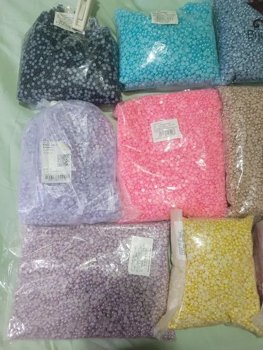 Meia Pérolas para artesanato - Várias cores! - Foto 2