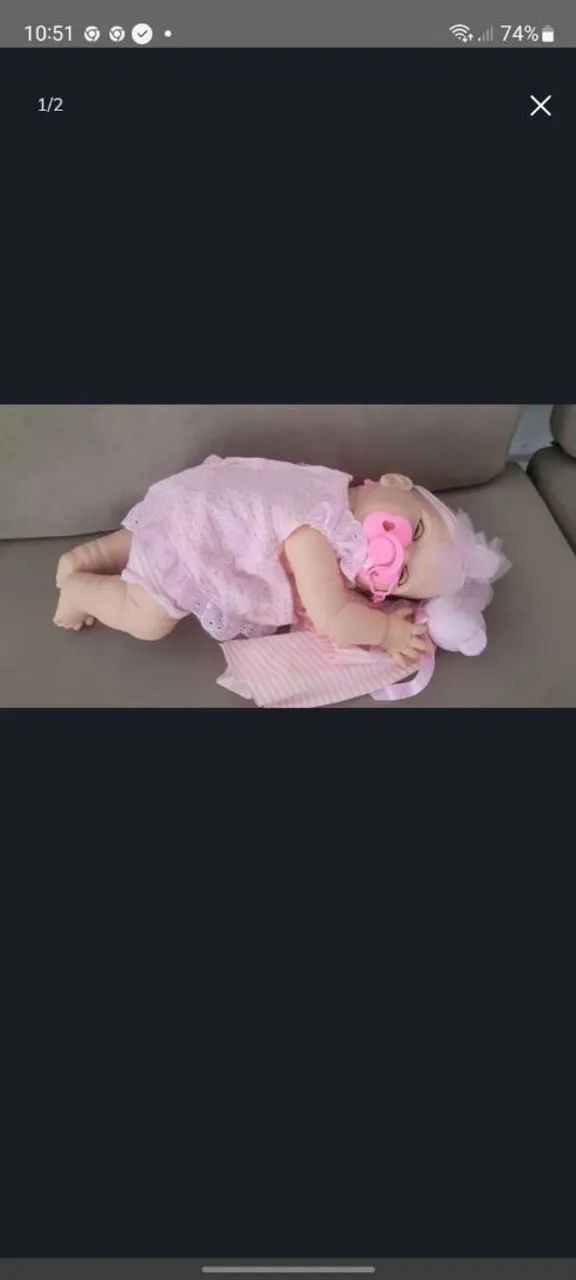 Linda Boneca Reborn com Acessórios