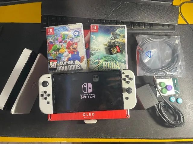 Nintendo Switch Oled Console 64 gb + Jogos