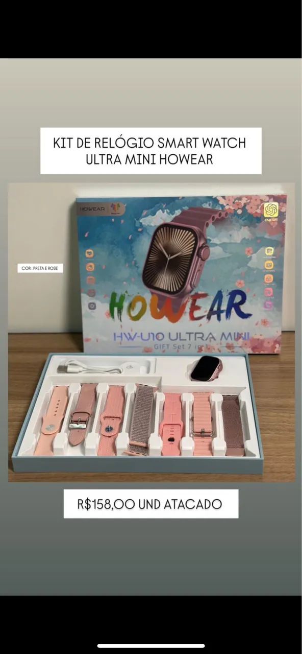 KIT SMART WATCH ULTRA MINI HOWEAR  - Foto 2