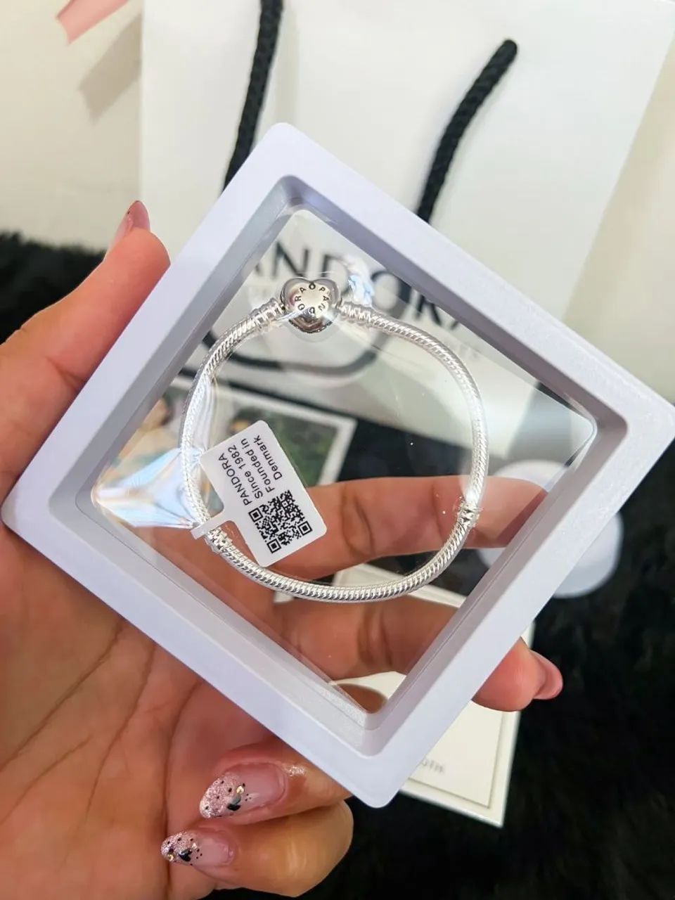 Pulseira pandora Coração cravejado  - Foto 4