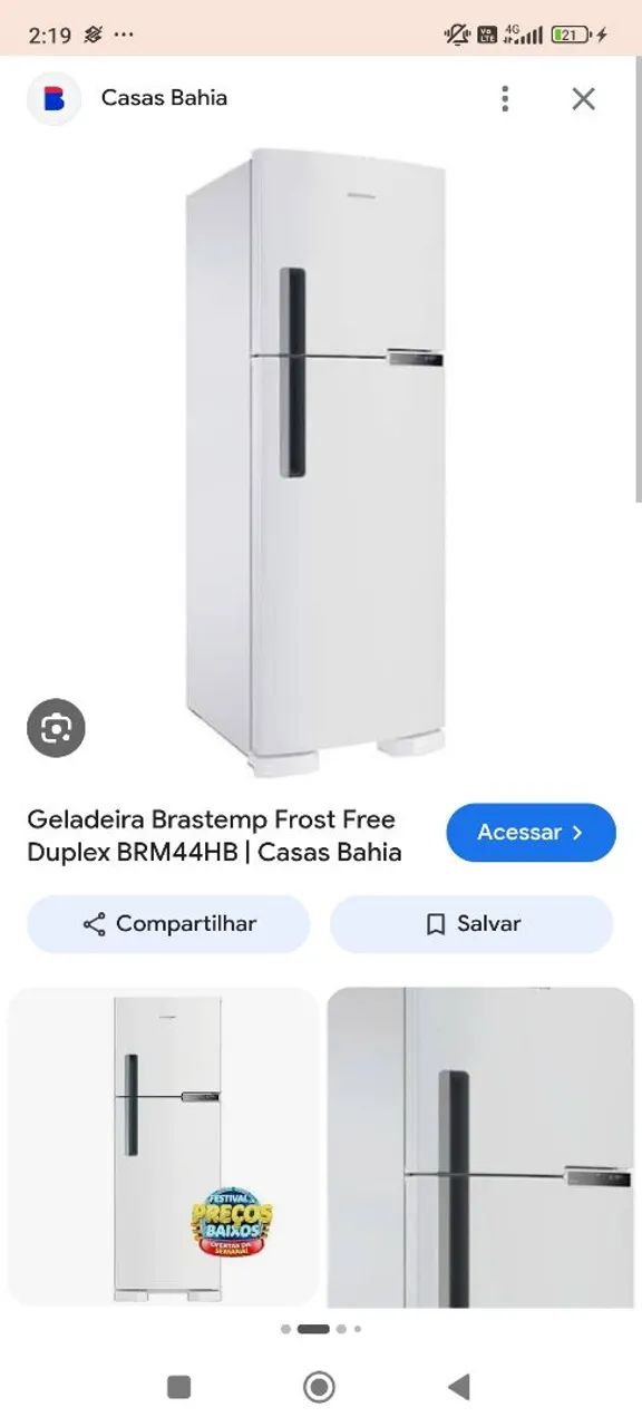 VENDE - SE GELADEIRA SEMI NOVA 