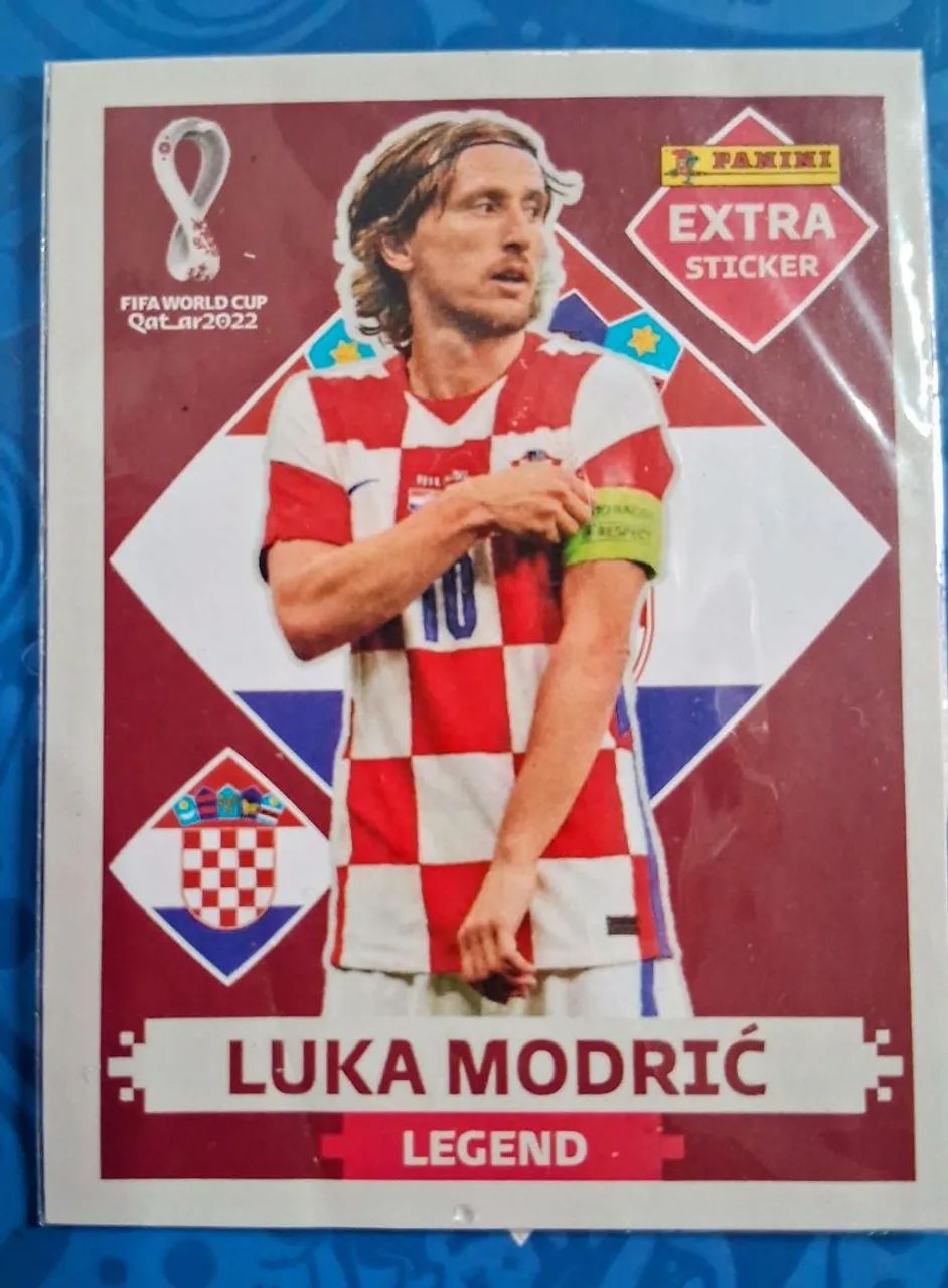 Figurinha Luka Modri? Legend Bordô Extra Sticker Qatar 2022