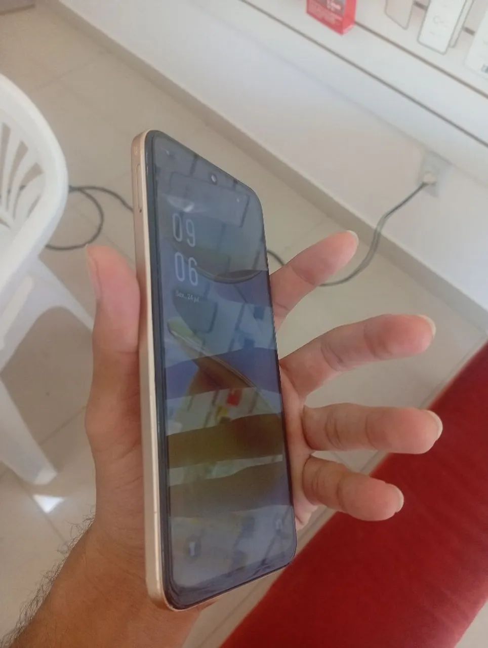 Infinix Smart 9 com carregador, fone com fio e película de vidro  - Foto 4