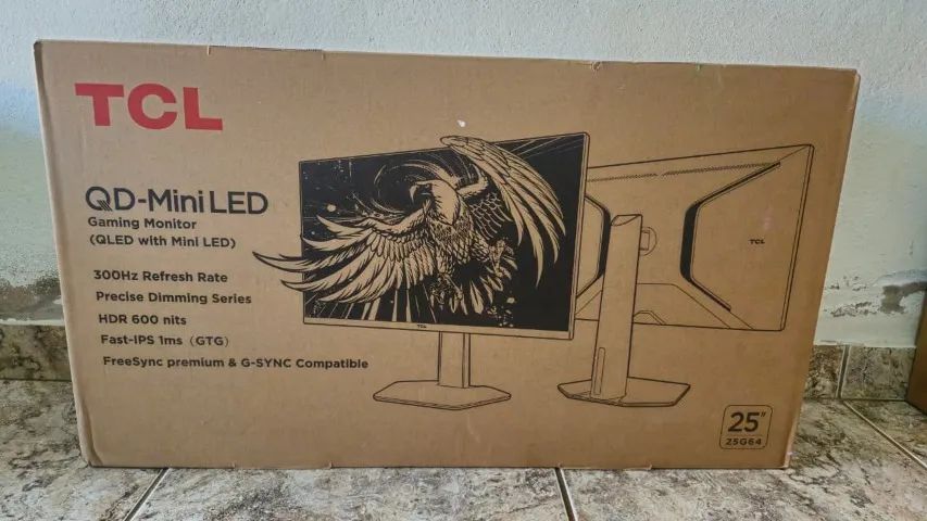 Monitor Gamer TCL 25 Polegadas QLED Mini LED Full HD G64 300Hz 1ms