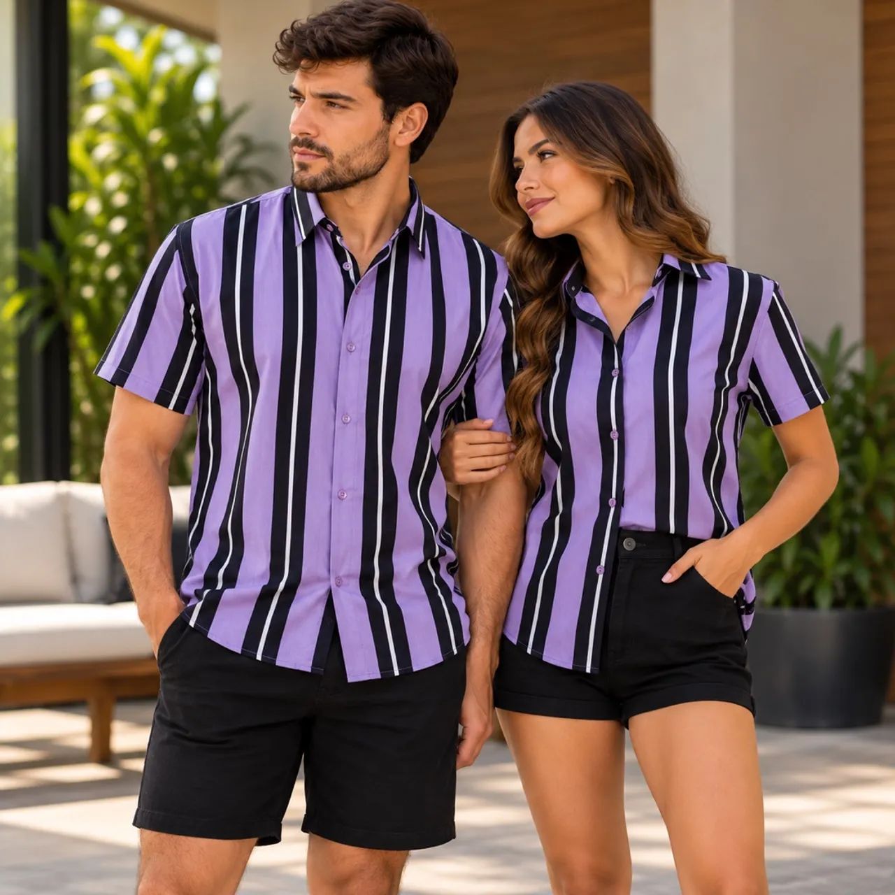 Blusa viscose moda praia / casal - Foto 5
