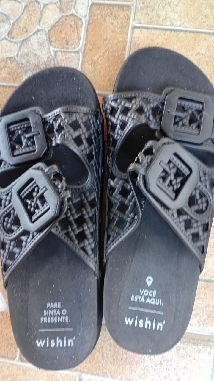 Sandalia Vitral Preta Marca Wishin 