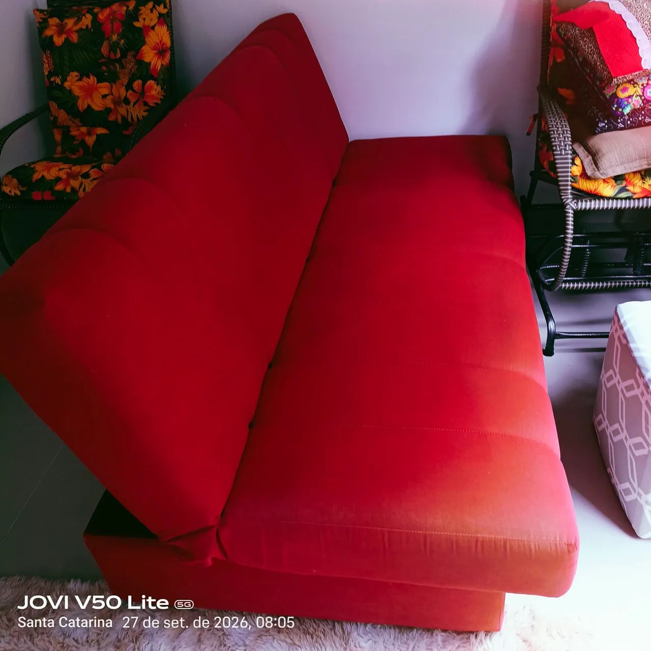 Sofá cama vermelho  - Foto 5