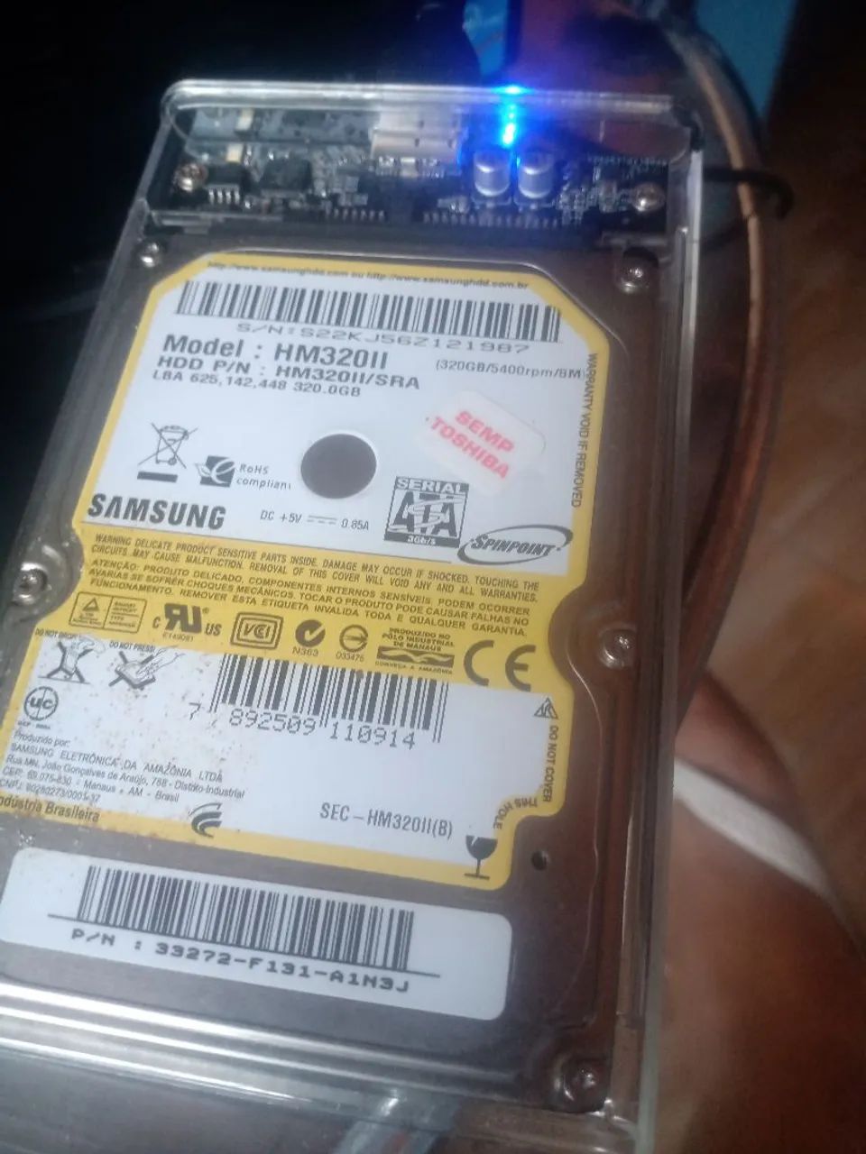 Hd 320gb de notebook saudavel