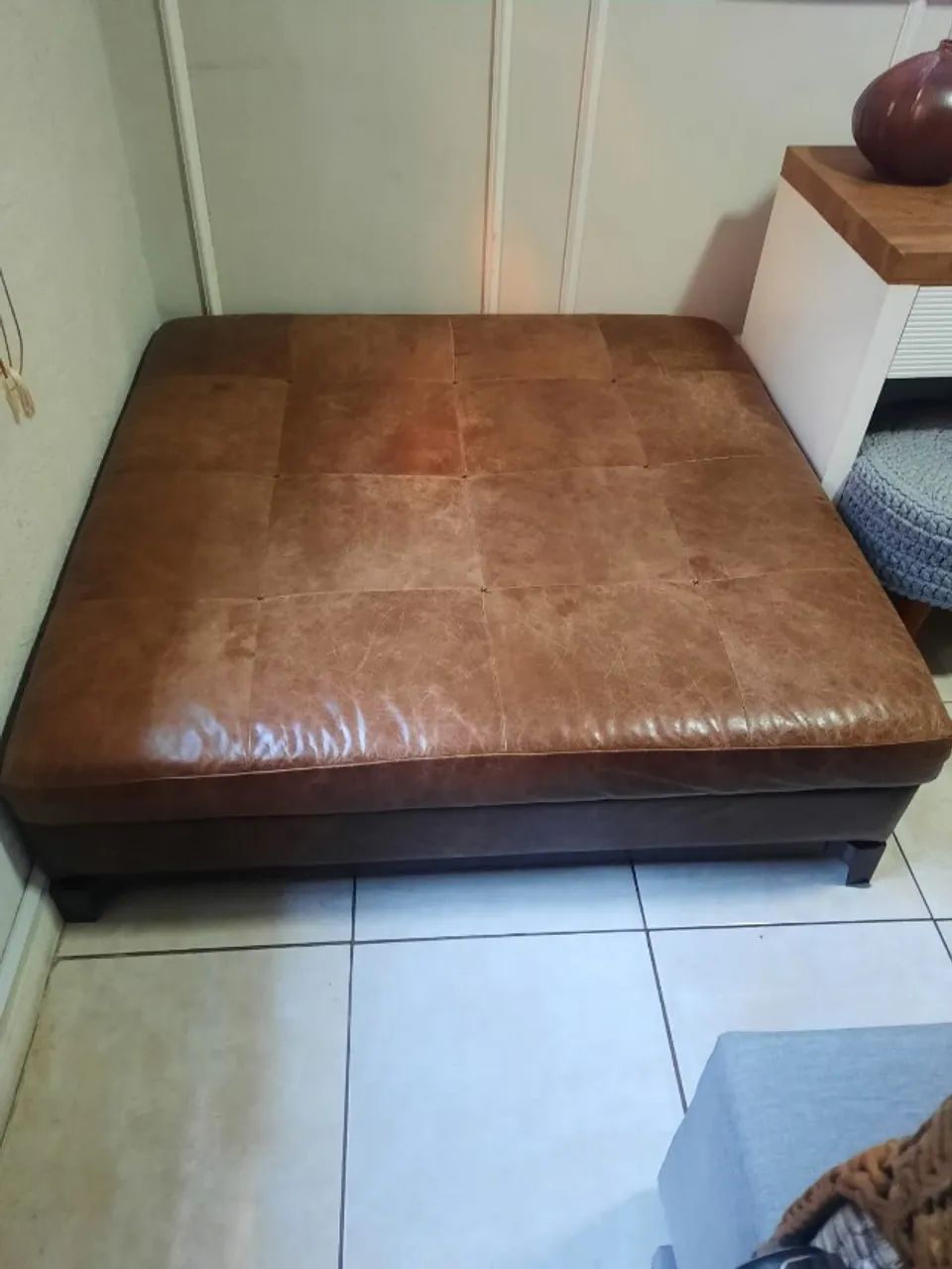 Puff de Couro - Foto 2