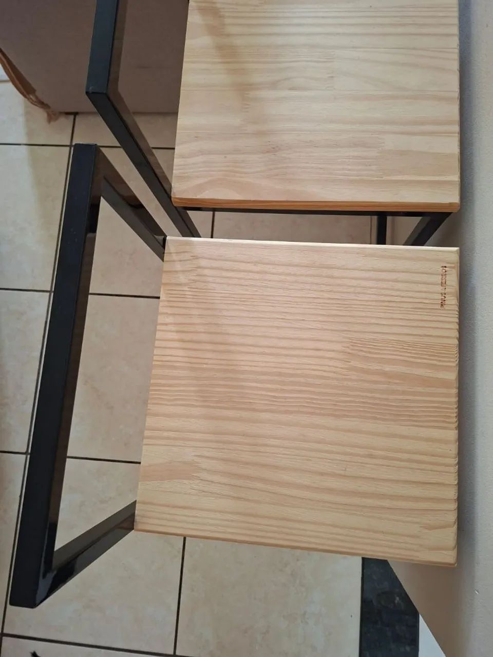 2 Banquetas Bistrô - Estilo Industrial / pinus e ferro - Foto 4