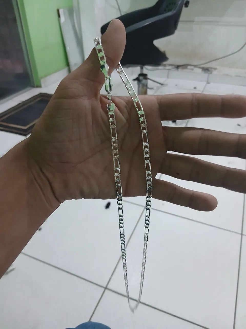 Vendo cordão de prata 925 3x1 4mm 18g !! - Foto 3