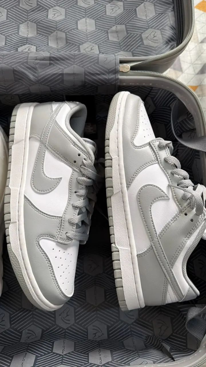 Tênis Nike Dunk Low White Light Smoke Grey
