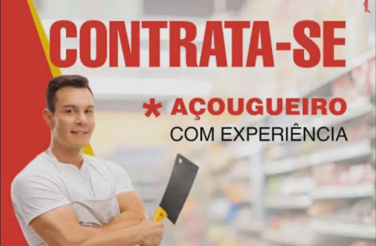 Contrata se açougueiro/auxiliar de açougueiro 1