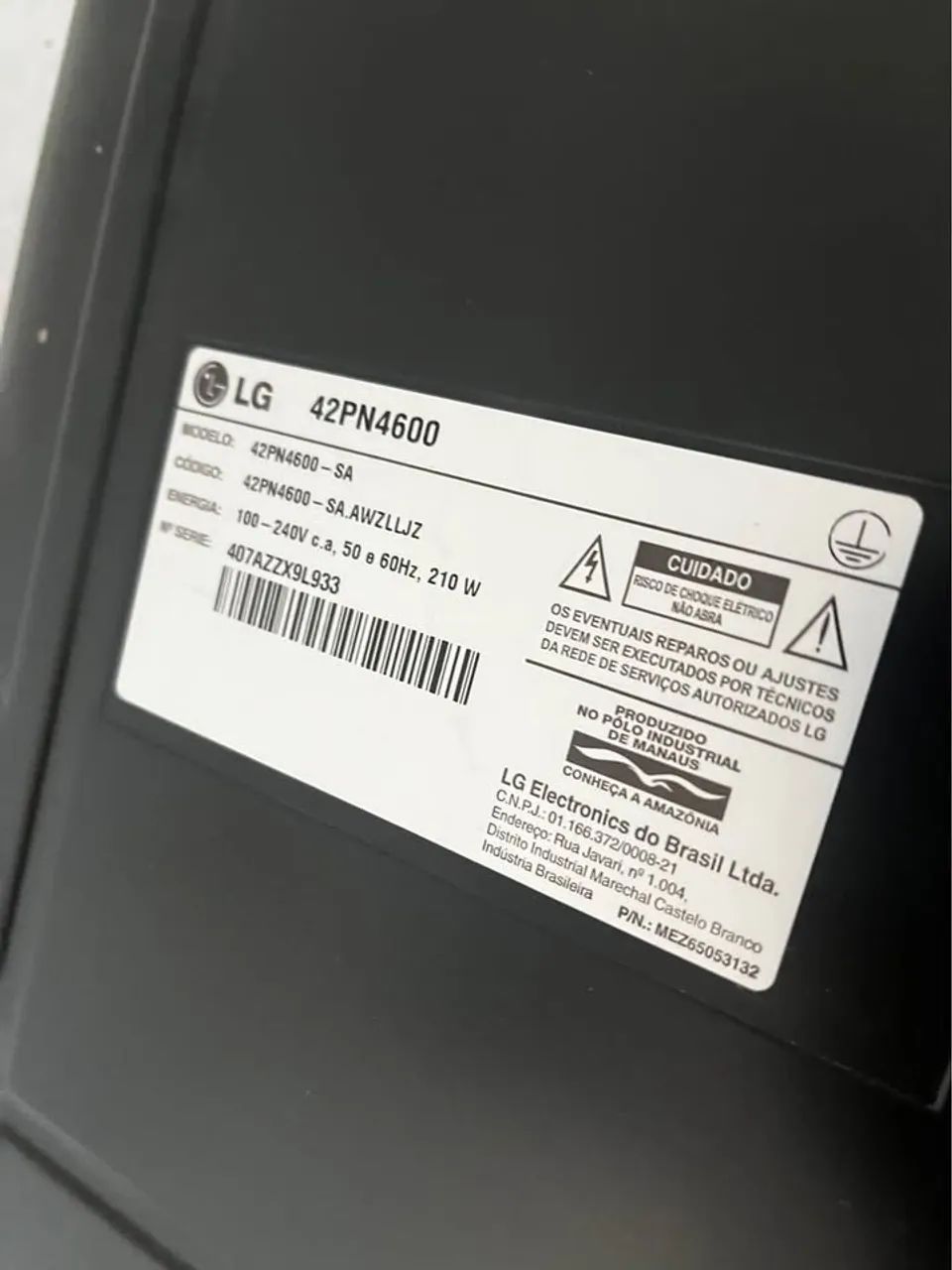 TV LG 42 polegadas plasma - Foto 4